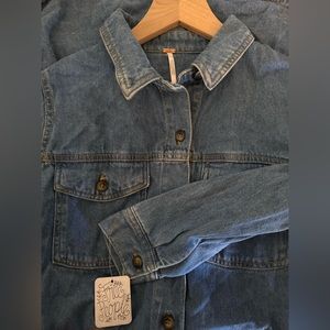 Tiered Baby Doll Free People Denim Dress